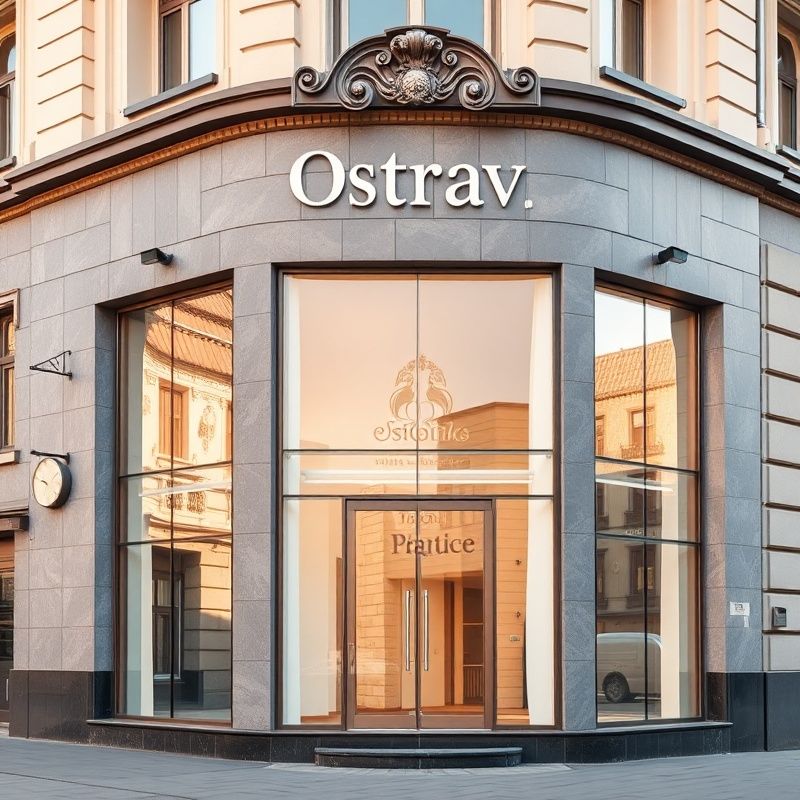 Exteriér moderní ostravské kanceláře na Nádražní ulici